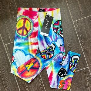 NWT Terez girls leggings big girls  size small